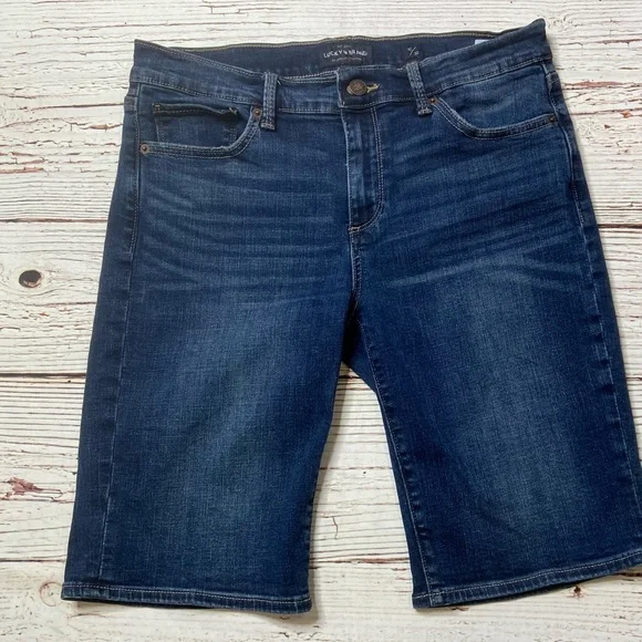 Lucky Brand Jeans The Bermuda Jean Shirts Sz 10 W 30 - Picture 3 of 10